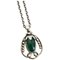 Green Agate & Sterling Silver Annual Pendant from Georg Jensen, 1990, Image 1