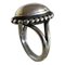 Sterling Silver Ring No 9 with Silver Stone from Georg Jensen 1