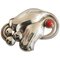 Sterling Silver & Coral Tulip #100b Brooch from Georg Jensen, Image 1