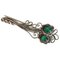 Green Agate & Silver #182 Brooch from Georg Jensen, Image 1