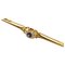 18 Karat Gold Brooch with Synthetic Sapphire #281 from Georg Jensen, Image 1