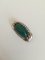 Sterling Silver #223 Brooch with Green Agate from Georg Jensen, Image 2
