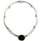 Sterling Silver Necklace with Black Onyx Pendant Piece from N.E. From 1