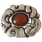 Brooch with Red Stone by Thorvald Bindesbøll for Holger Kysters Smithy, Image 1
