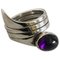 Sterling Silver Ring with Amethyst by Hans Hansen, Image 1