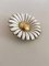 Daisy Brooch in Gilded Sterling Silver and White Enamel from Anton Michelsen 2