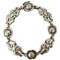 Sterling Silver No. 18 Bracelet with Flower Links from Georg Jensen, Image 1