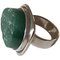 Sterling Silver Ring with Green Stone from Bent Knudsen 1