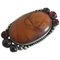 Silver Brooch with Amber and Red Stones from Mogens Ballin 1