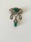 Early Silver Broche Green Stones by Evald Nielsen 2