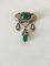 Early Silver Brooch Green Stones by Evald Nielsen 2