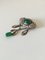 Early Silver Broche Green Stones by Evald Nielsen 3
