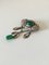 Early Silver Brooch Green Stones by Evald Nielsen 3