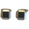 Sterling Silver Cufflinks with Black Onyx No 202 from Georg Jensen, Set of 2, Image 1