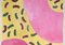 Poppy Art Painting, Abstract Bubblegum Confetti Donut, Vivid Tones Shapes, 2021, Image 5