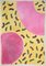 Pittura Poppy Art, Abstract Bubblegum Confetti Donut, Vivid Tones Shapes, 2021, Immagine 1