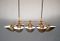 Brutalist Brass Chandelier by Bertil Brisborg, 1950s 4