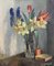 Ernest Voegeli, Bouquet dans un pot en verre, anni '40, Immagine 1