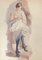 Henri Goerg Young Woman Sewing, 1920, Immagine 1