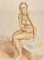Henri Fehr, Woman Sitting Naked, 1950, Immagine 1