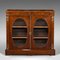 Antique English Empire or Regency Period Display Cabinet in Walnut & Boxwood 2