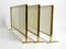 Mid-Century 3-Piece Radiator Covering in Brass and Perforated Sheet Metal from Vereinigte Werkstätten, Set of 3 2