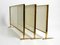 Mid-Century 3-Piece Radiator Covering in Brass and Perforated Sheet Metal from Vereinigte Werkstätten, Set of 3, Image 2