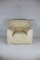 Leather & Foam Armchair in Cream, France, 1970s, Image 7