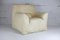 Leather & Foam Armchair in Cream, France, 1970s, Image 2