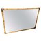 Hollywood Regency Bamboo and Brass Wall Mirror, 1970s 1