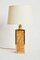 Mid-Century Brass and Cork Table Lamp 2