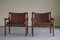 Sirocco Safari Chairs by Arne Norell, Aneby, Sweden, 1960s, Set of 2 3