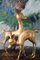 Extra große französische 'Bambi' Hirsch-Skulpturen aus Messing, 1970er, 2er Set 3