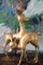 Sculture in marmo di 'Bambi' in ottone, Francia, anni '70, set di 2, Immagine 3