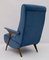 Italian Mid-Century Modern Velvet Armchair, 1950s 5