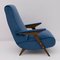 Italian Mid-Century Modern Velvet Armchair, 1950s 7