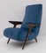 Italian Mid-Century Modern Velvet Armchair, 1950s 1