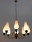 Italian Mid-Century Modern Brass and Glass Chandelier, 1950s, Image 2