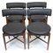 Fresco Black Vinyl Dining Chairs from G-Plan, 1960s, Set of 4 3