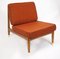 Low Swedish Beech Lounge Chair by Folke Ohlsson for Dux, 1960s, Image 1
