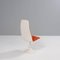 White Dining Table & 5 Orange Viggen Dining Chairs by Borge Johanson, 1960s, Set of 6 11