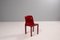 Chaises Empilables Selene Rouge par Vico Magistretti pour Artemide, 1960s, Set de 4 6