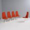 Vintage Orange Viggen Dining Chairs by Borge Johanson, 1960s, Set of 5 2