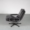 Leather Swivel Lounge Chair, 1970s, Image 6