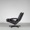 Leather Swivel Lounge Chair, 1970s, Image 5