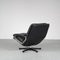 Leather Swivel Lounge Chair, 1970s, Image 7