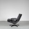 Leather Swivel Lounge Chair, 1970s, Image 4