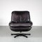 Leather Swivel Lounge Chair, 1970s 2