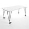 Max Table with White Wheels by Ferruccio Laviani for Kartell 2