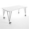 Max Table with White Wheels by Ferruccio Laviani for Kartell, Image 2